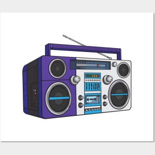 Boombox (Platinum + Blue-Magenta Violet Colorway) Analog / Music Posters and Art